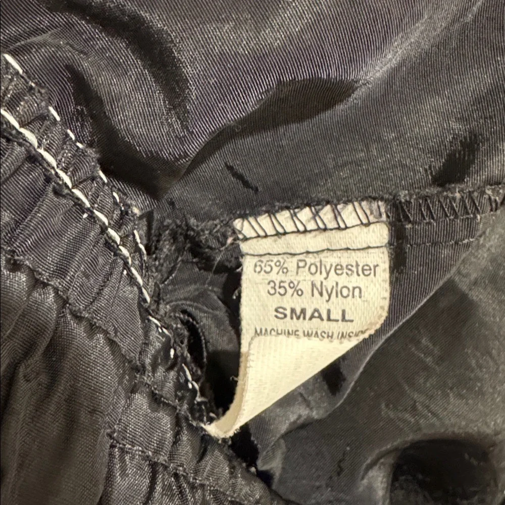 Vintage Surf Style Shorts, Black with Neon Logo, Size Small - Picture 5 of 6